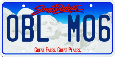 SD license plate 0BLM06
