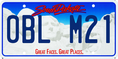 SD license plate 0BLM21