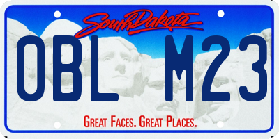 SD license plate 0BLM23