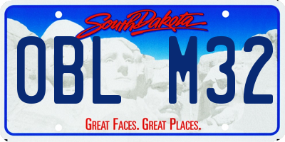 SD license plate 0BLM32