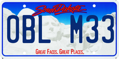 SD license plate 0BLM33