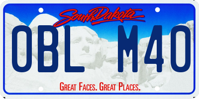 SD license plate 0BLM40