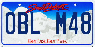 SD license plate 0BLM48