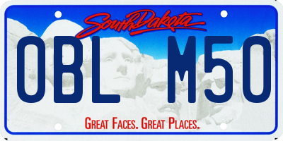 SD license plate 0BLM50