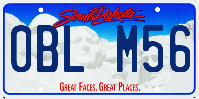 SD license plate 0BLM56