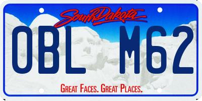 SD license plate 0BLM62