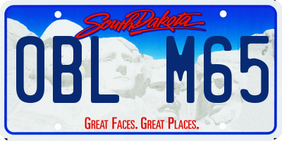 SD license plate 0BLM65