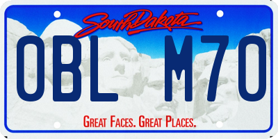 SD license plate 0BLM70