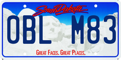 SD license plate 0BLM83