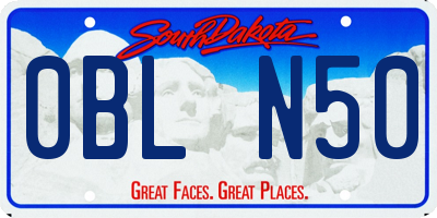 SD license plate 0BLN50