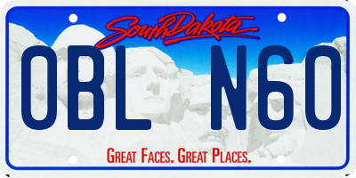 SD license plate 0BLN60