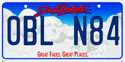 SD license plate 0BLN84
