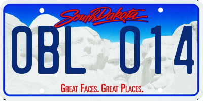 SD license plate 0BLO14