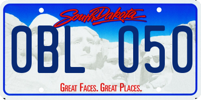 SD license plate 0BLO50