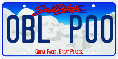 SD license plate 0BLP00
