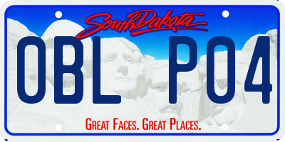 SD license plate 0BLP04