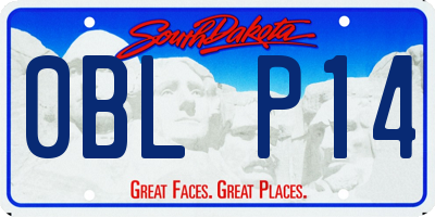 SD license plate 0BLP14