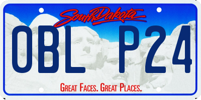 SD license plate 0BLP24