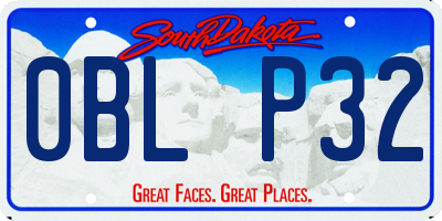 SD license plate 0BLP32