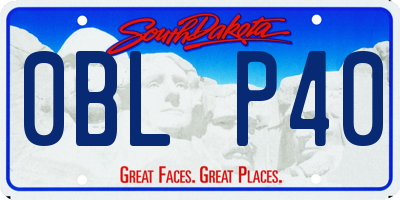 SD license plate 0BLP40
