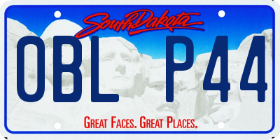 SD license plate 0BLP44