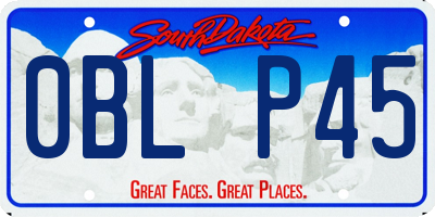 SD license plate 0BLP45