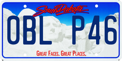 SD license plate 0BLP46