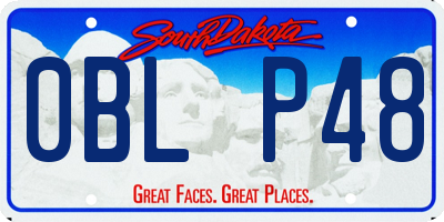 SD license plate 0BLP48