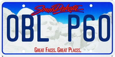 SD license plate 0BLP60