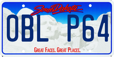 SD license plate 0BLP64