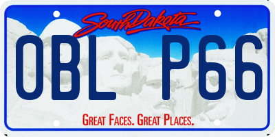 SD license plate 0BLP66