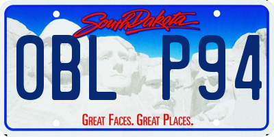 SD license plate 0BLP94