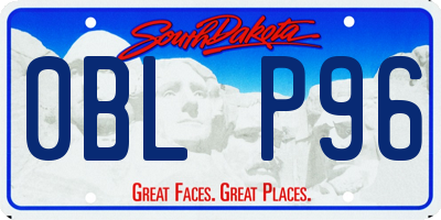 SD license plate 0BLP96