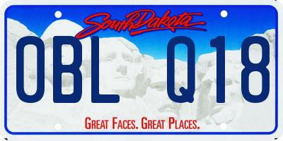 SD license plate 0BLQ18
