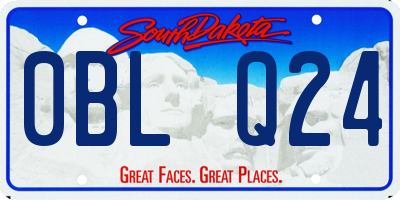 SD license plate 0BLQ24