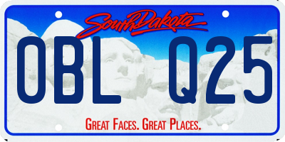 SD license plate 0BLQ25