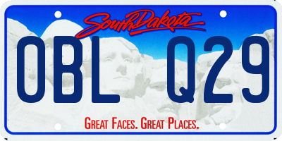 SD license plate 0BLQ29