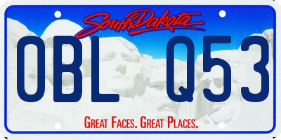 SD license plate 0BLQ53
