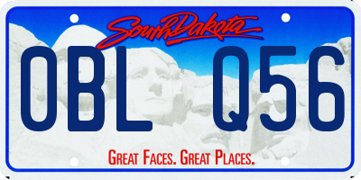 SD license plate 0BLQ56