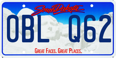 SD license plate 0BLQ62