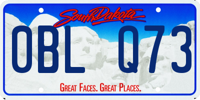 SD license plate 0BLQ73