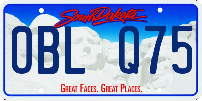 SD license plate 0BLQ75