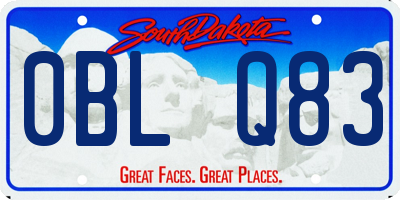 SD license plate 0BLQ83