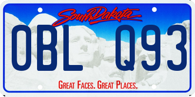 SD license plate 0BLQ93
