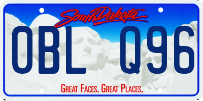 SD license plate 0BLQ96