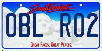 SD license plate 0BLR02