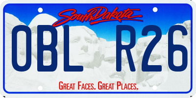 SD license plate 0BLR26