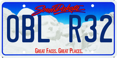 SD license plate 0BLR32