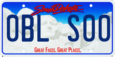 SD license plate 0BLS00