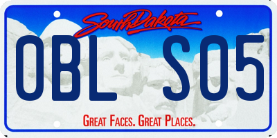 SD license plate 0BLS05